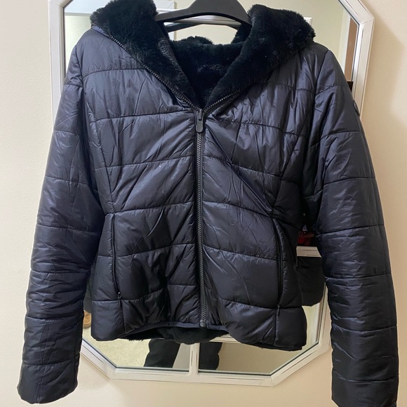 Alexa Reversible Faux Fur Jacket Size M 